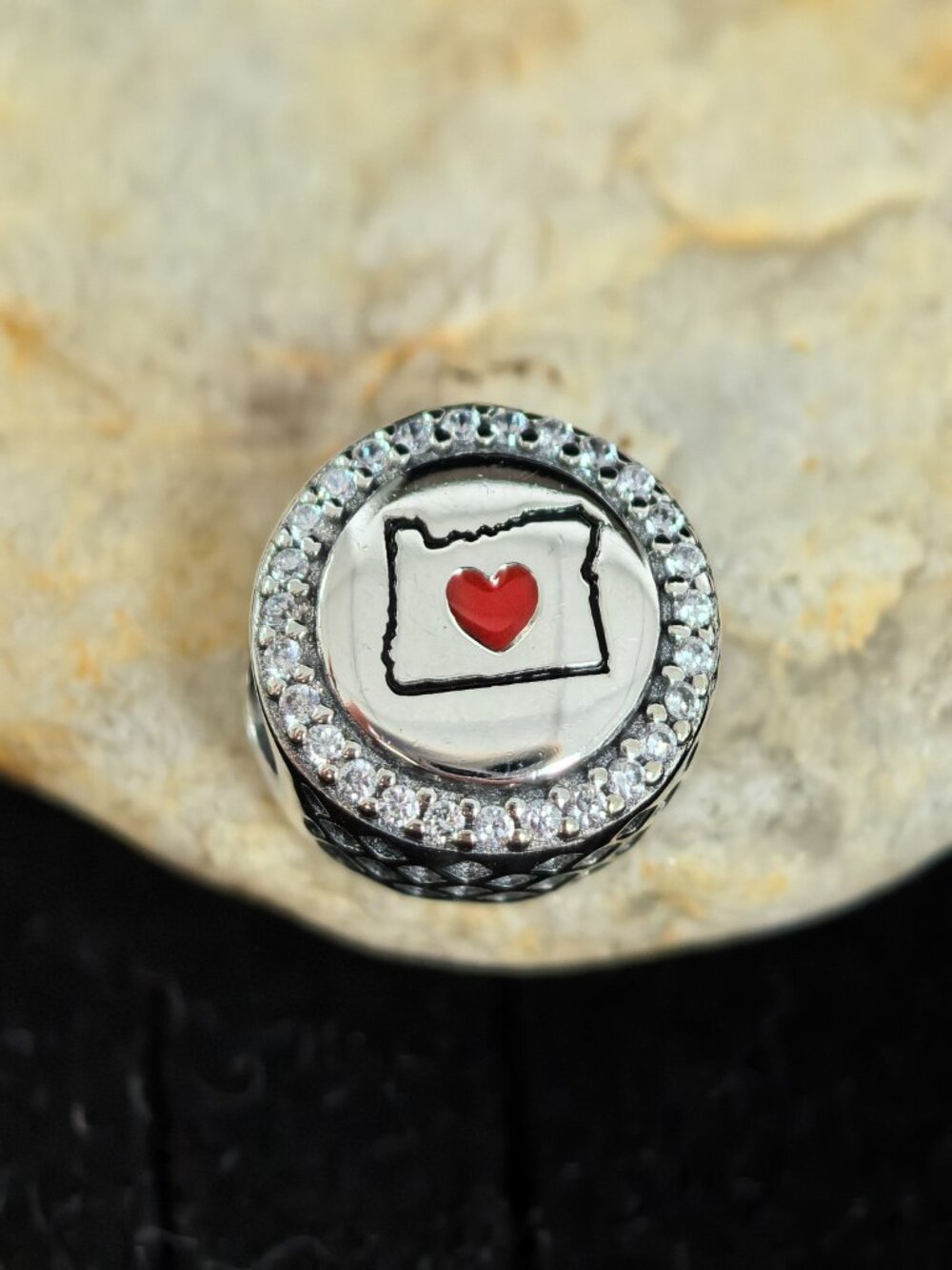Pandora Oregon Map Exclusive Charm, S925 Silver Jewelry (Women's)